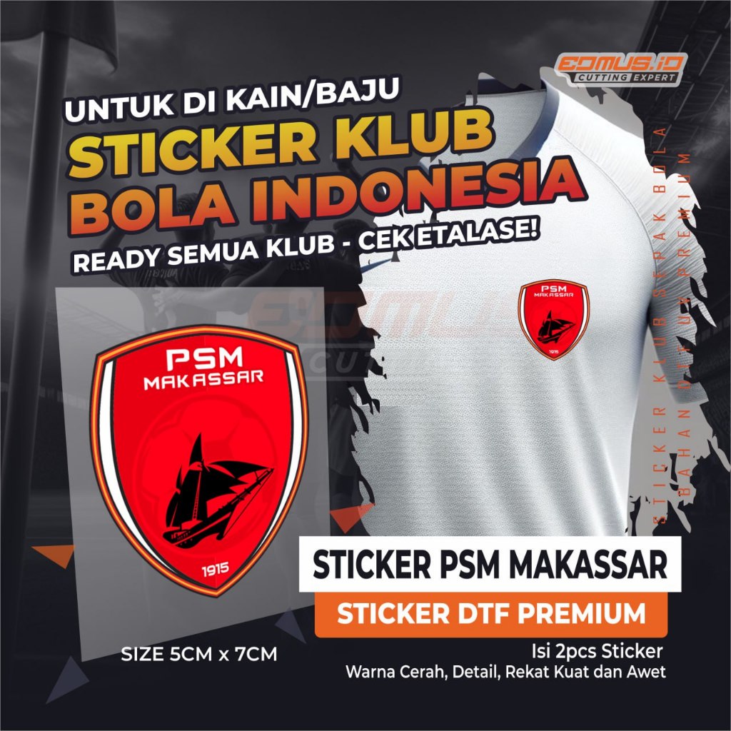 Jual STICKER PSM untuk baju/kain - Sticker DTF Seri Klub Bola Indonesia ...