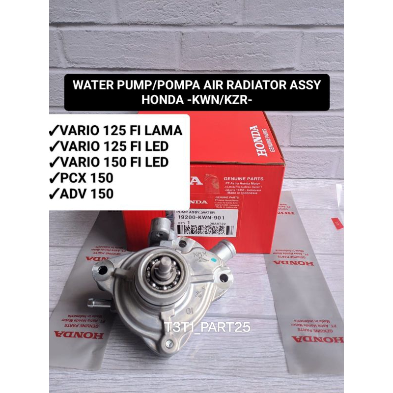 Jual water pump Assy (KWN/KZR) pompa air radiator Vario 125/Vario 150 ...