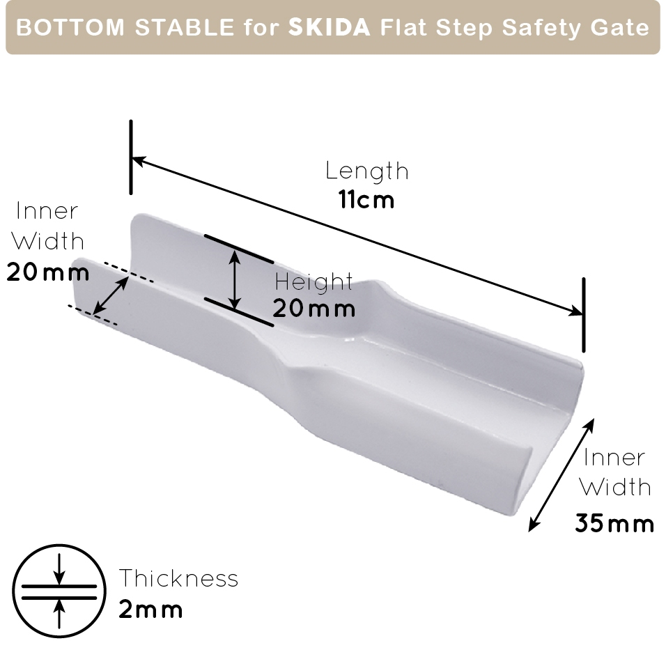 Jual SKIDA Flat Bottom Stable [White / Black, 11cm] Part Penguat ...
