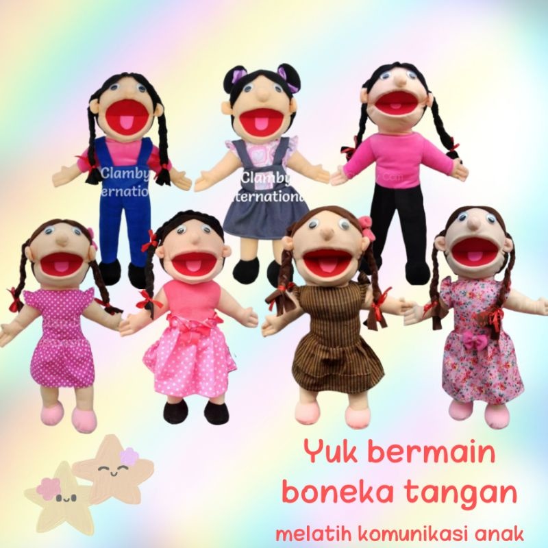 Jual Boneka Muppet Keluarga Adik Cewek | Hand Puppet Ventriloquist ...