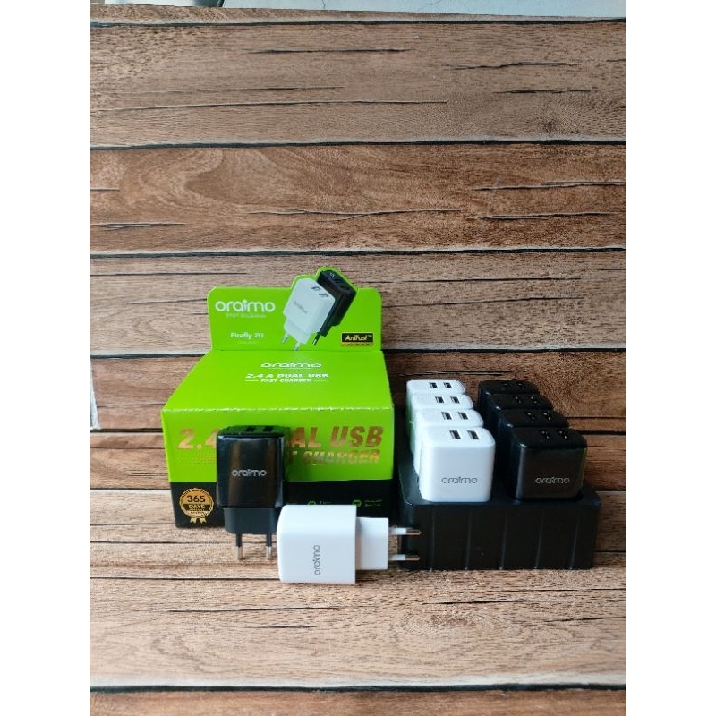 Jual ORAIMO OCW-E67D [1 Box Isi 10Pcs] Adaptor Charger DUAL USB FAST ...