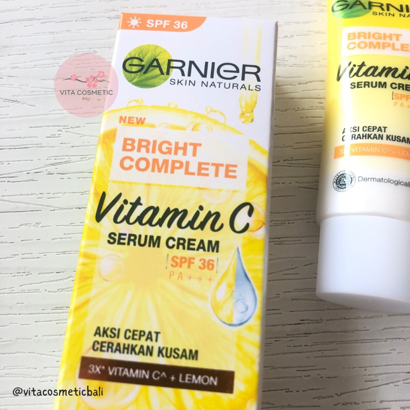 Jual Garnier Bright Complete Serum Cream Spf36 Vitamin C White Light Complete Speed Yuzu 6465