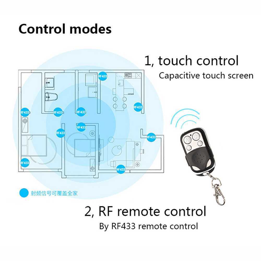Jual TaffLED Saklar Lampu Luxury Touch LED with Remote 1 Switch - XJG ...