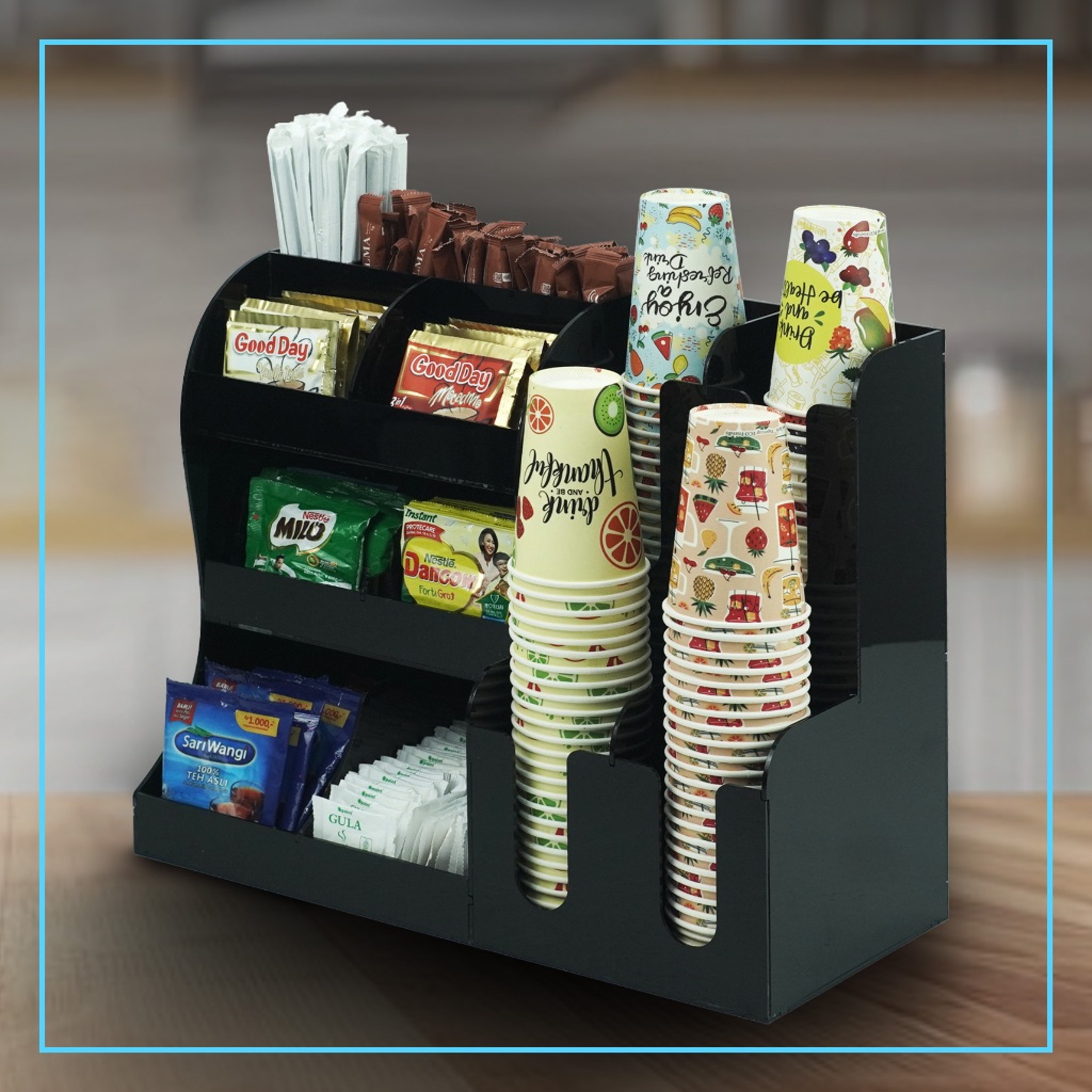 Jual Rak Cup Holder & Condiment Akrilik Side By Side Model A | Shopee ...