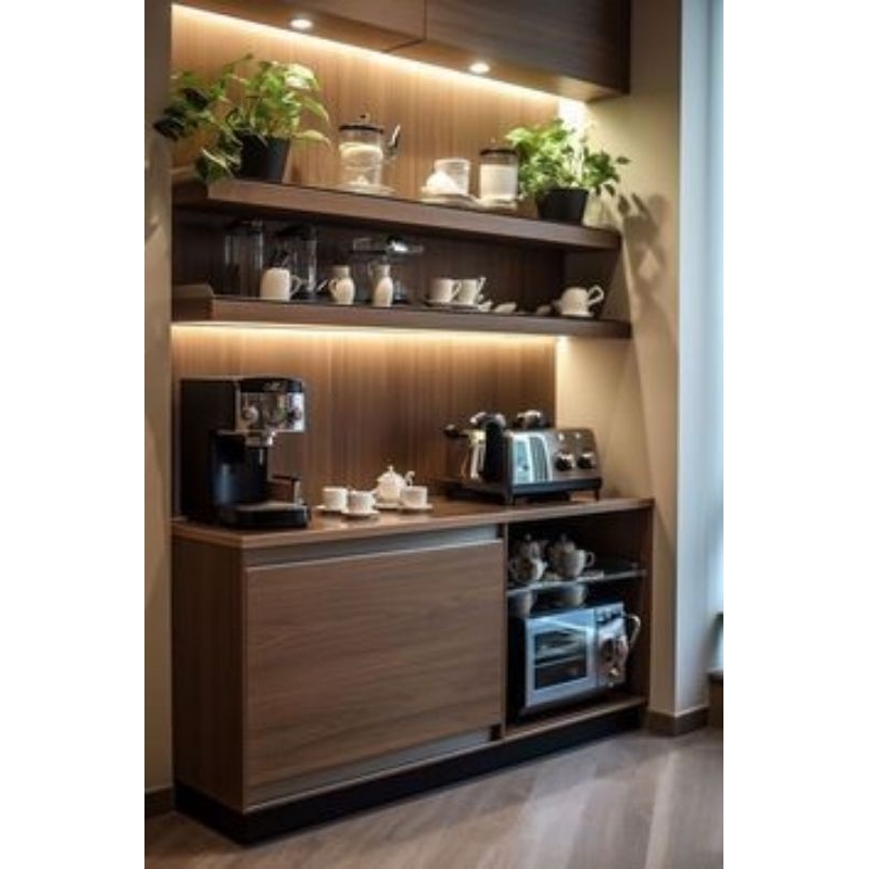 Jual Custom Desain Interior Kabinet Coffe Bar Minimalis Workshop ...