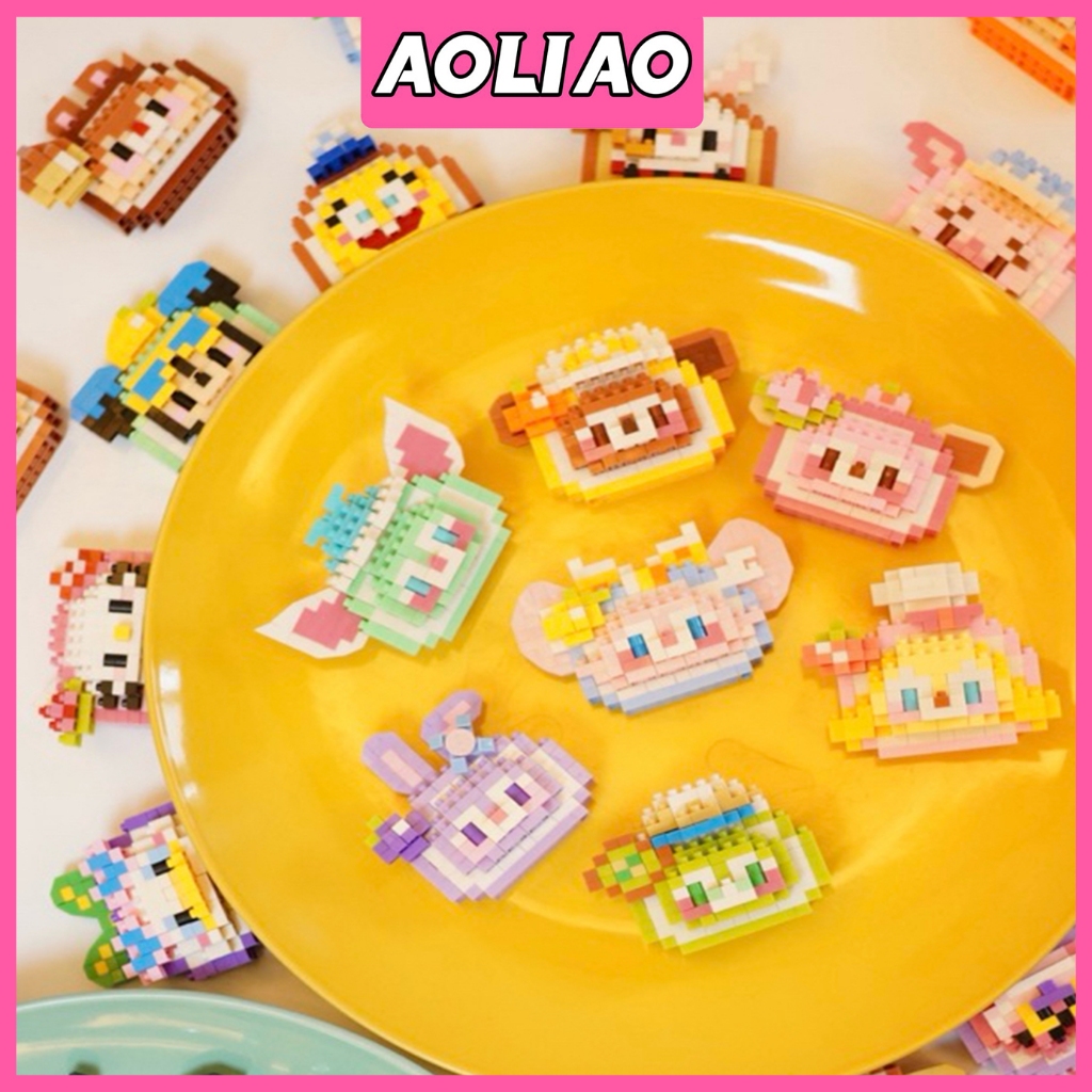 Jual AOLIAO Mainan Balok Nano Block Model Kartun DIY Susun Blok