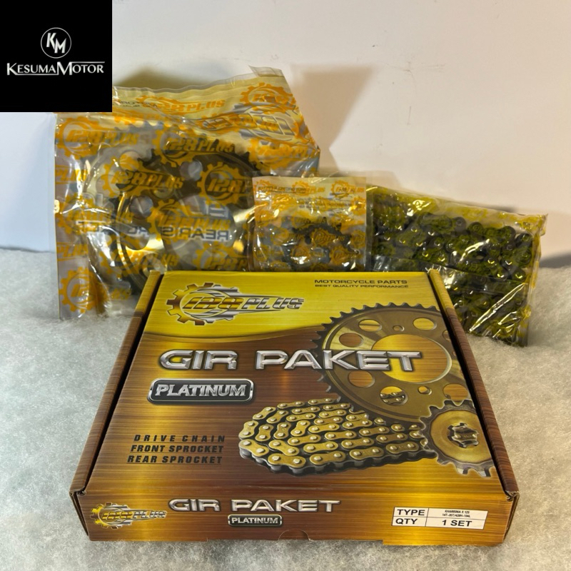 Jual GIR GEAR PAKET SET + RANTAI KHARISMA SUPRA X 125 KIRANA-128PLUS ...