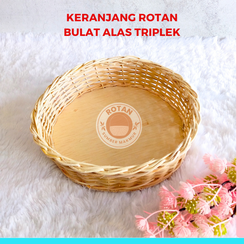 Jual READY! KERANJANG ROTAN BULAT ALAS TRIPLEK | WADAH SERBAGUNA ...