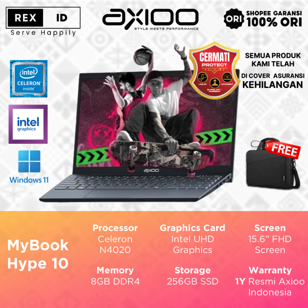 Jual Laptop Axioo Mybook Hype Intel N Gb Gb Intel Uhd