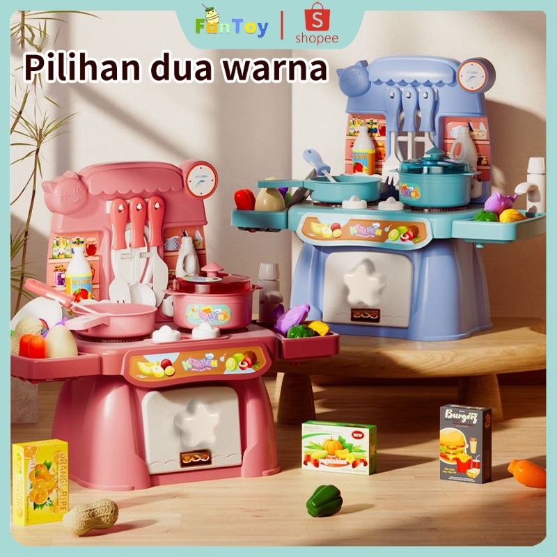 Jual FUNTOY 24 PCS Mainan Kitchen Set dengan Wastafel dengan cahaya dan ...
