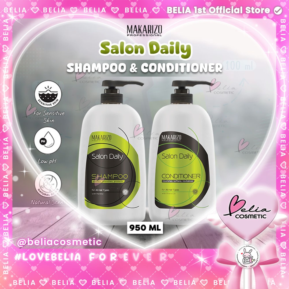 ❤ BELIA ❤ Makarizo Professional Salon Daily Professional Shampoo & Conditioner Pump Bottle 950 mL