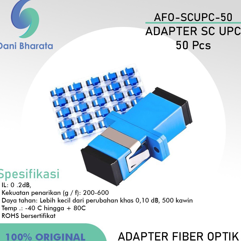 Jual KODE R2O Adapter SC UPC Sambungan Konektor Fiber Optik Connector ...