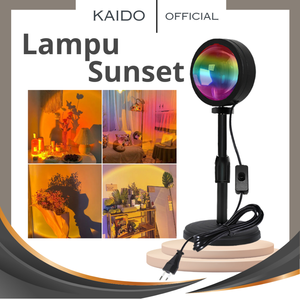 Jual Lampu Sunset Warna Lampu Rainbow Sunset Lamp Led Warna Lampu Photoshoot Sunset Lampu