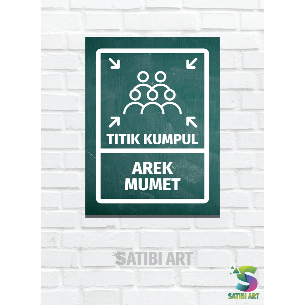 Jual SIGN TITIK KUMPUL KAYU 15X20 | SIGN BOARD TITIK KUMPUL Assembly