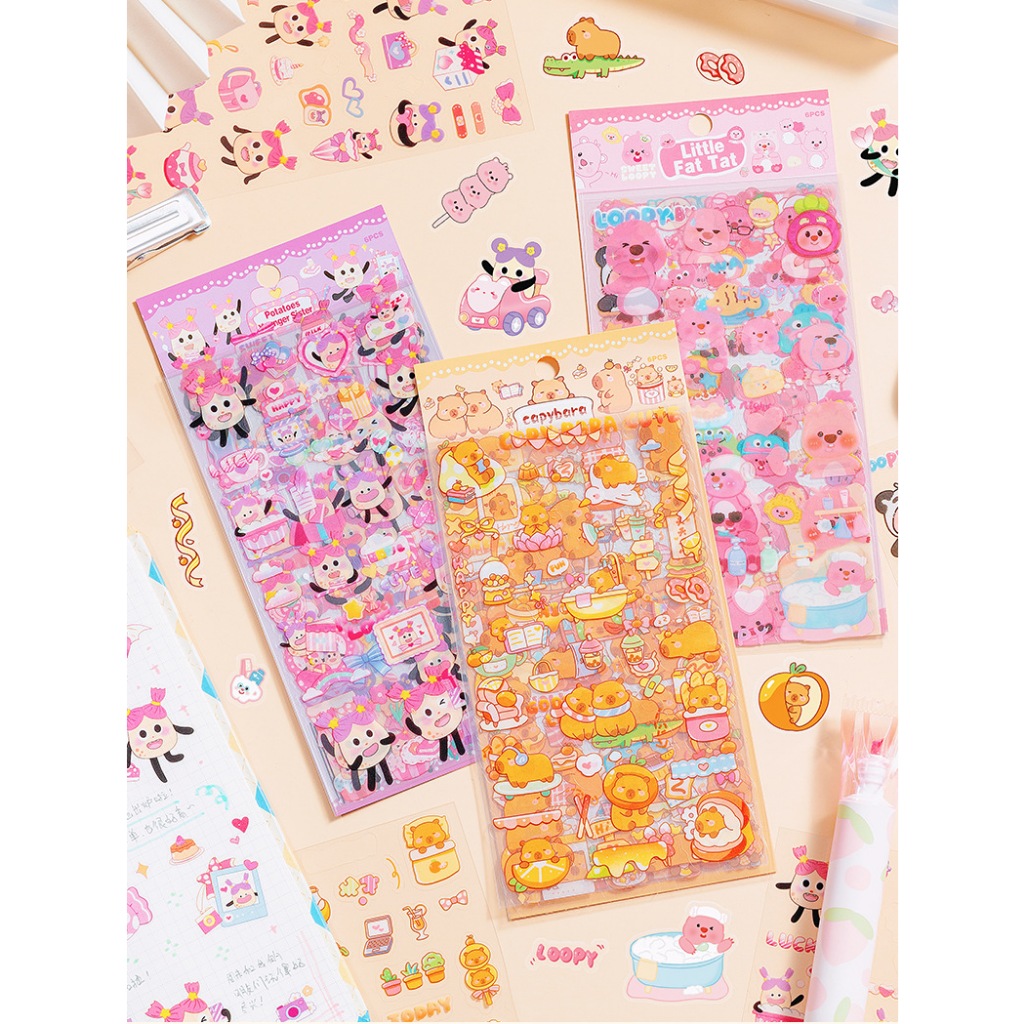 Jual Stiker Loopy Pororo DIY Case Stiker Capybara DIY Casing HP Stiker ...