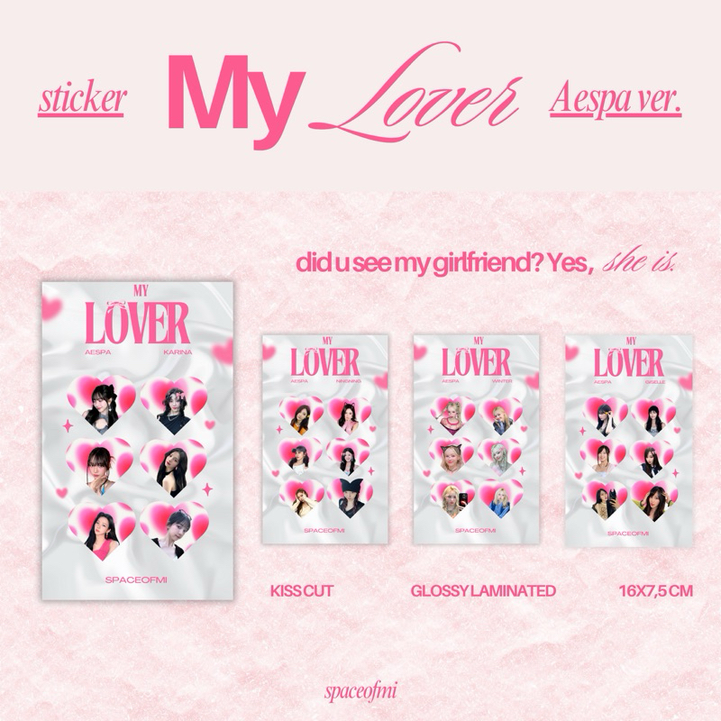 Jual MY LOVER STICKER - AESPA VERSION | karina winter giselle ningning ...
