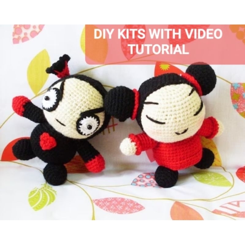 Crochet Peluche Pucca Y Garu Jual DIY AMIGURUMI PUCCA GARU KIT
