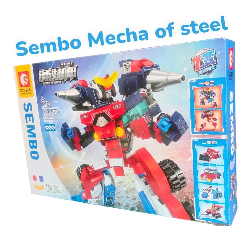 Jual Mainan Anak Sembo Robot Block Brick Mecha of steel 6 in 1 DIY ...