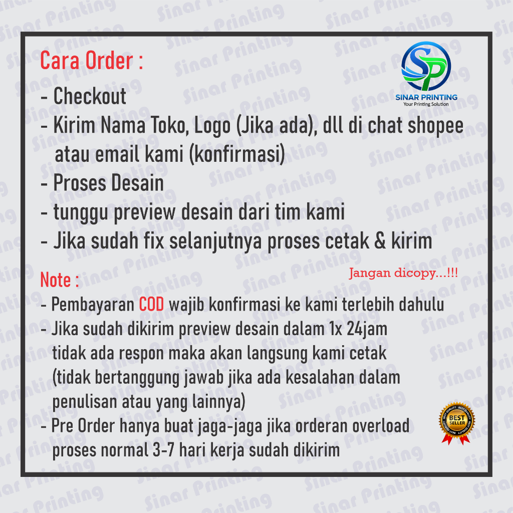Jual Nota Service HP Custom isi 100 lembar | 1 Rangkap / 2 Rangkap Free ...