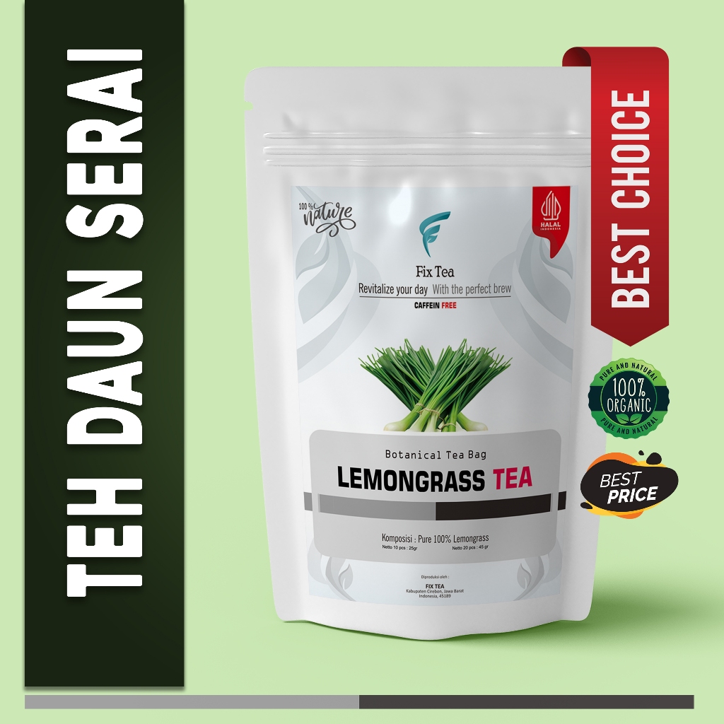 Jual FIX TEA Teh Celup Daun Serai - Lemongrass Tea Bags 10 or 20 Pcs ...