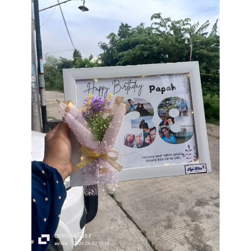 Jual Ayilike pigura frame LED buket angka 3 dimensi Karawang 10r / kado ...