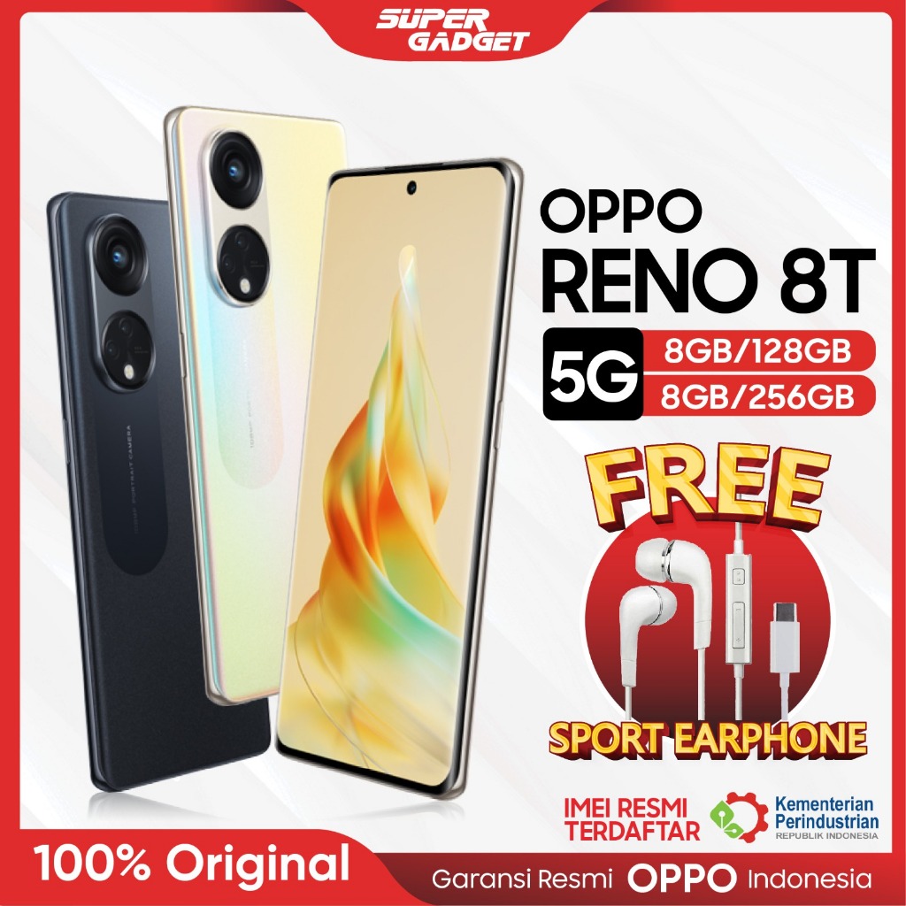 Jual OPPO RENO 8T 5G 8/128 8/256 GB RAM 8 ROM 128 256 8GB 128GB 256GB ...