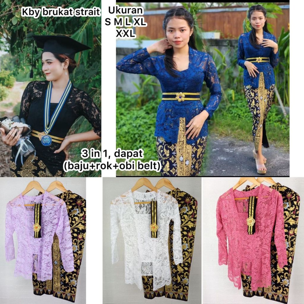 Jual Setelan Kebaya Bali Modern Kebaya Wanita Obi Rok Prada Grosir