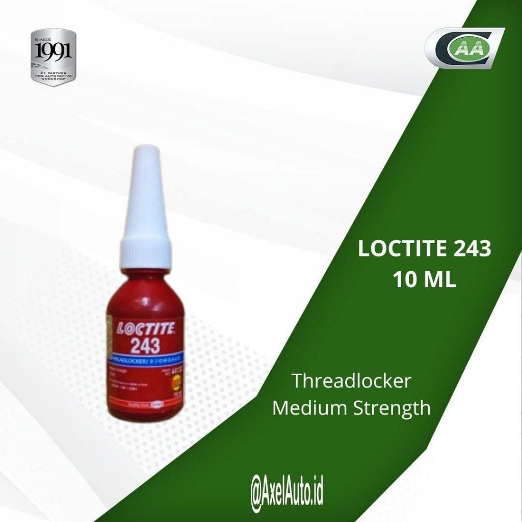 Jual LOCTITE 243 THREADLOCKER MEDIUM STRENGTH (10 ML) AXELAUTO | Shopee ...