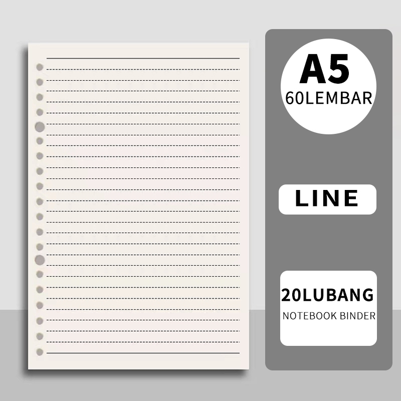Jual Notebook refill Line, Blank & Grid KERTAS ISI BINDER A5/B5 LOOSE ...
