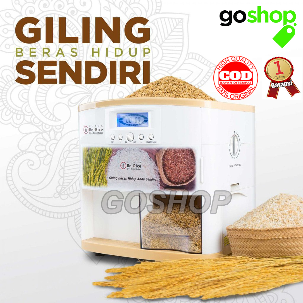 Jual RB RiceLive Rice Maker RR-18 Mesin Penggiling Padi Rumah Tangga ...