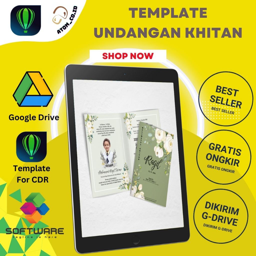 Jual 30 Desain Blanko Undangan Khitan New Arival In CorelDraw Files v15 ...