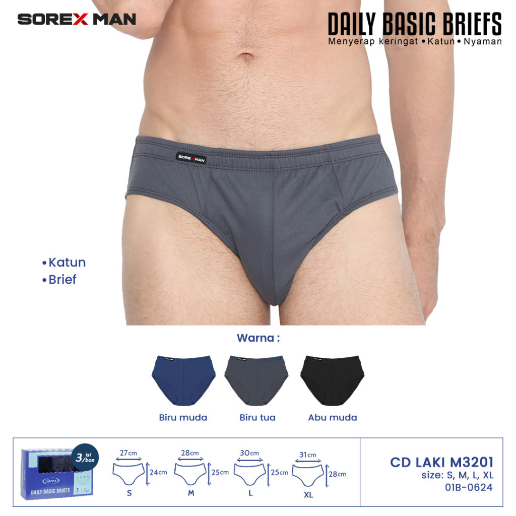 Jual Isi Pcs Sorex Man Cd Men Daily Basic Briefs Cd Lk M Shopee Indonesia