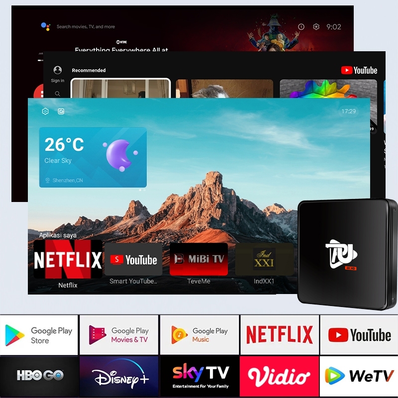 Jual UPHOME Android Tv Box Mini 4K-HD Ultra Android 13 Ram 1/2/4GB Rom ...