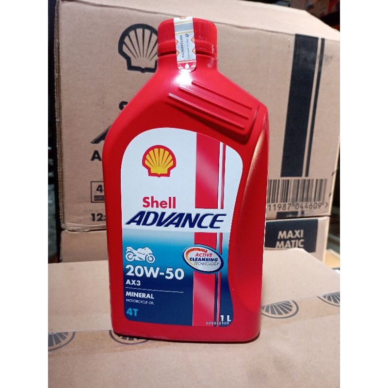 Jual OLI MOTOR SHELL AX3 MINERAL 20W-50 1LITER ORIGINAL | Shopee Indonesia
