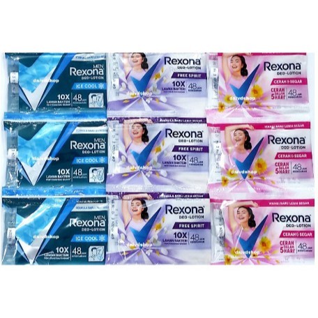 Jual REXONA DEO LOTION SACHET 1 RENTENG ISI 12 PCS | Shopee Indonesia