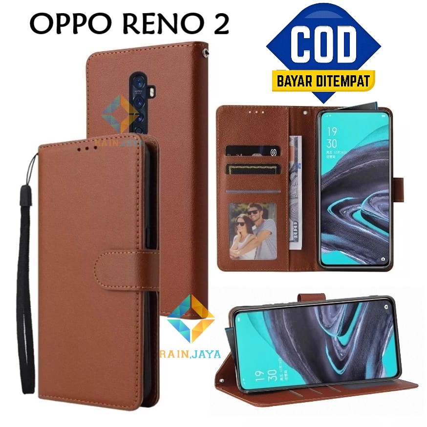 Jual CASING HP OPPO RENO MODEL FLIP BUKA TUTUP FLIP WALLET