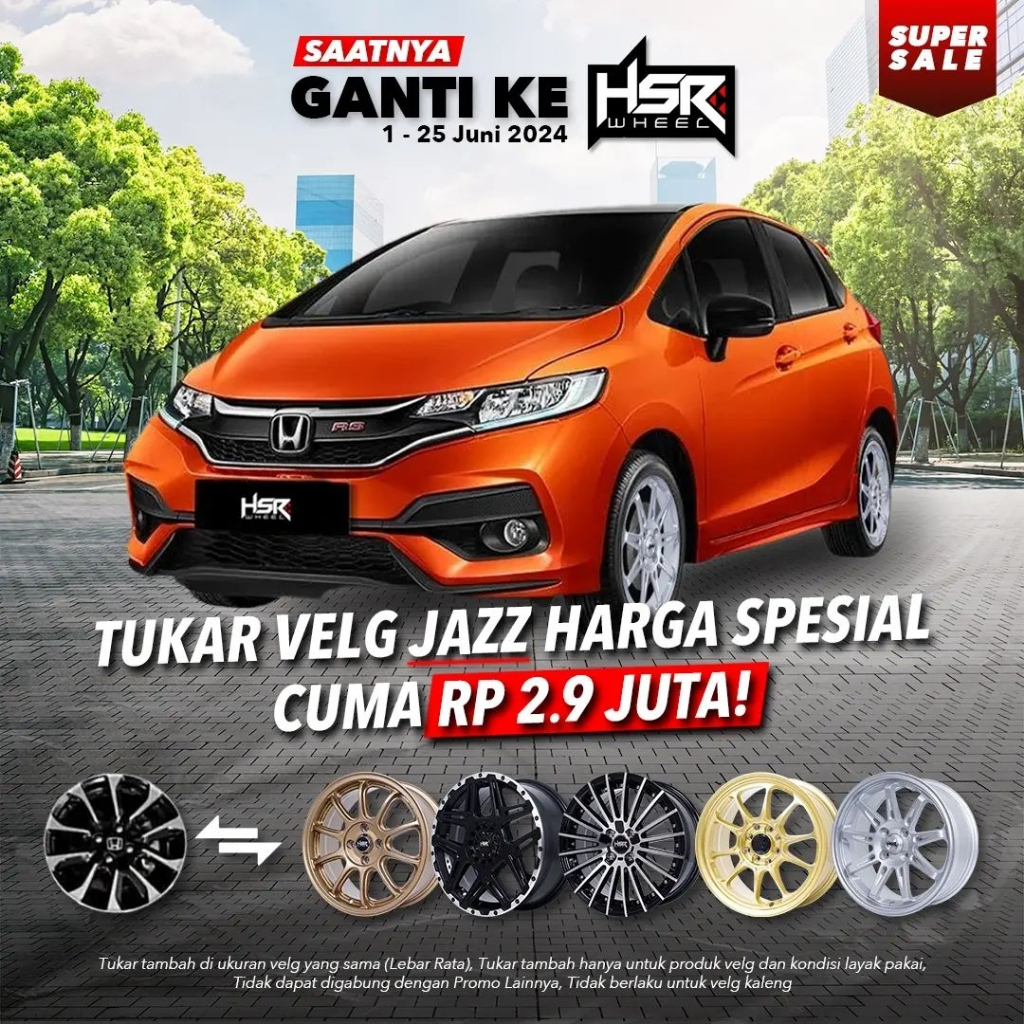 Jual Promo tukar tambah velg untuk mobil honda jazz bebas pilih model ...