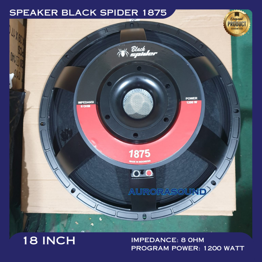 Jual SPEAKER KOMPONEN BLACK SPIDER 1875 WOOFER 18 INCH BLACKSPIDER BS ...