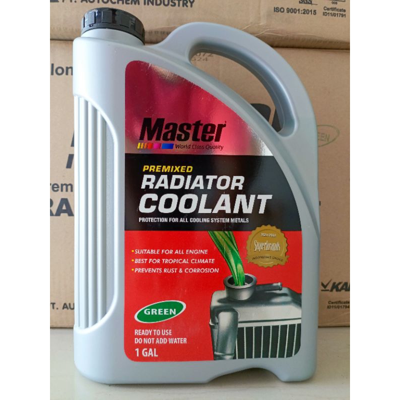 Jual Master Radiator Coolant Premixed 4Liter/Air Radiator Master 4Liter ...