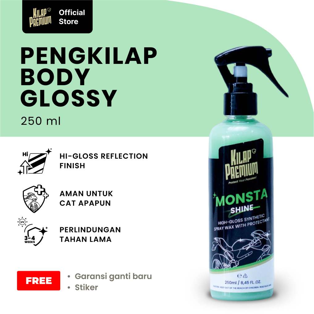 Jual Monsta Shine Kilap Premium Pengkilap Body Motor Mobil Helm Glossy Sealant Semi Coating