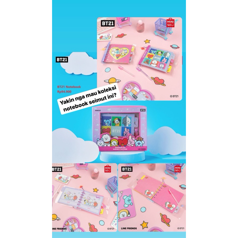 Jual BT21 with Miniso NoteBook | BTS x Miniso Notebook KOYA , RJ ...