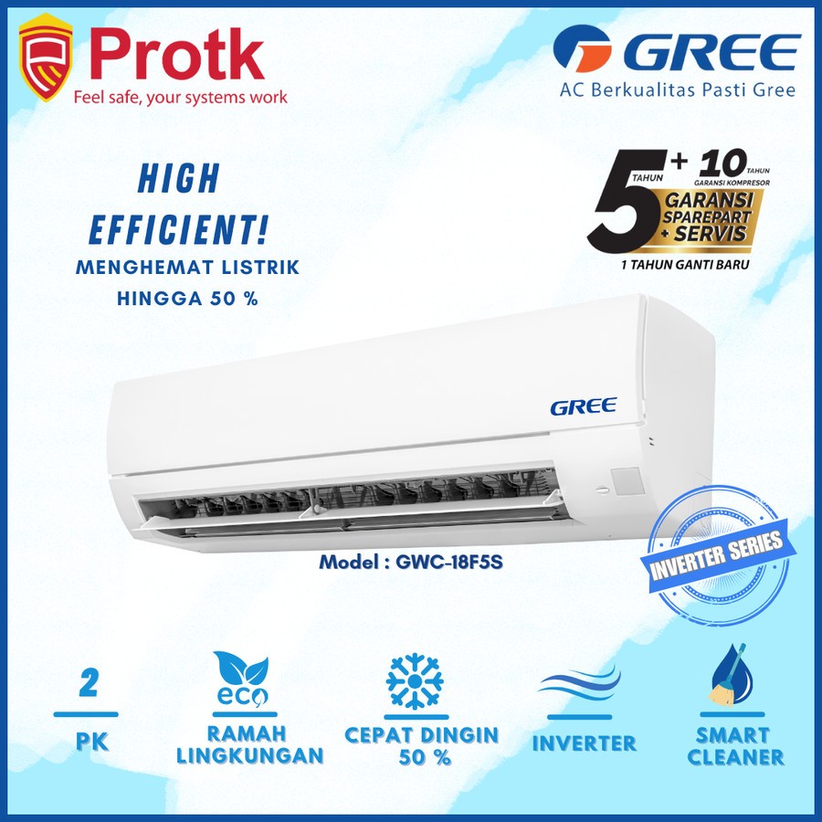 Jual AC GREE GWC 18F5S Inverter 2 PK UNIT ONLY Shopee Indonesia