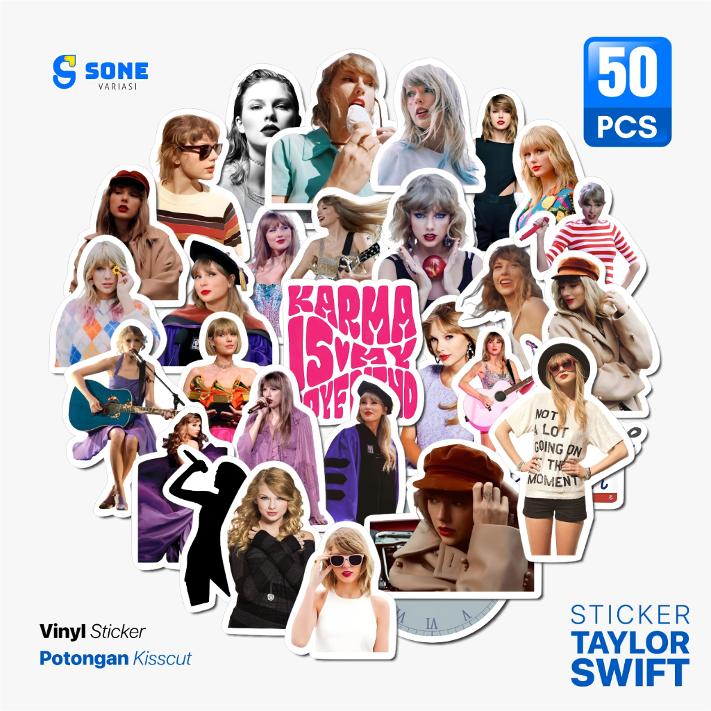 Jual Stiker Band Taylor Swift Pack Paper Vinyl Waterproof Sticker Buku ...