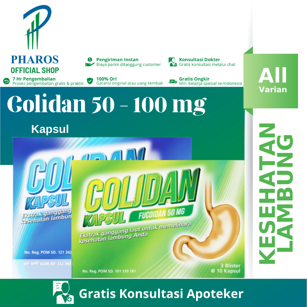 Jual Colidan 50 mg / Colidan 100 mg - 1 Blister @10 Kapsul BUKAN PER ...