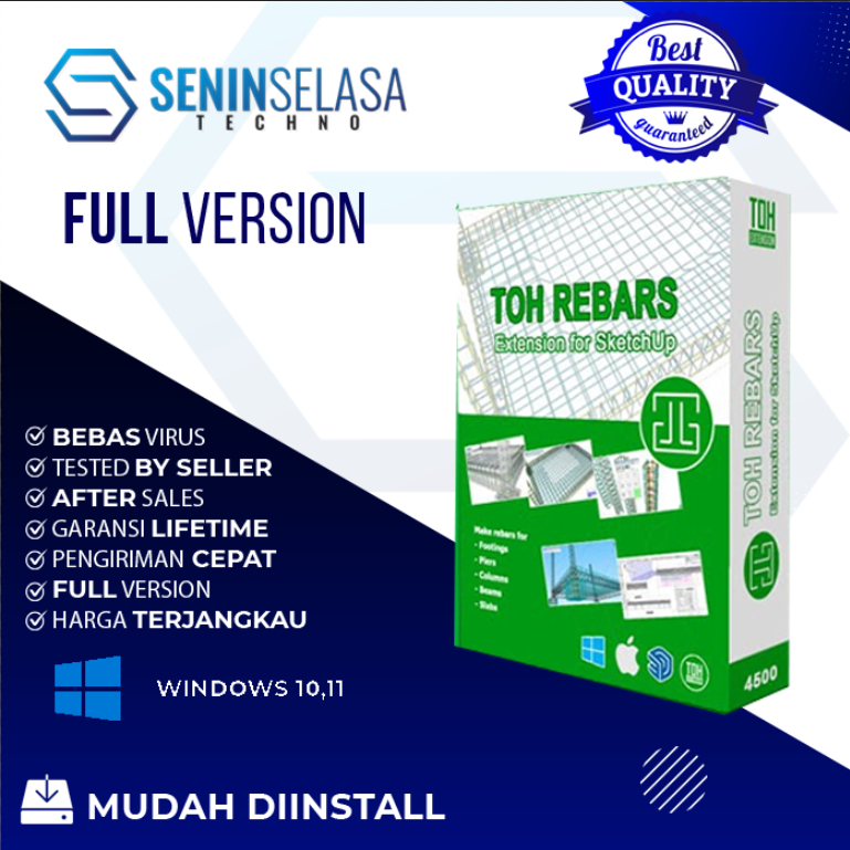 Jual TOH Rebars Extension SketchUp v1.5.3 | Shopee Indonesia