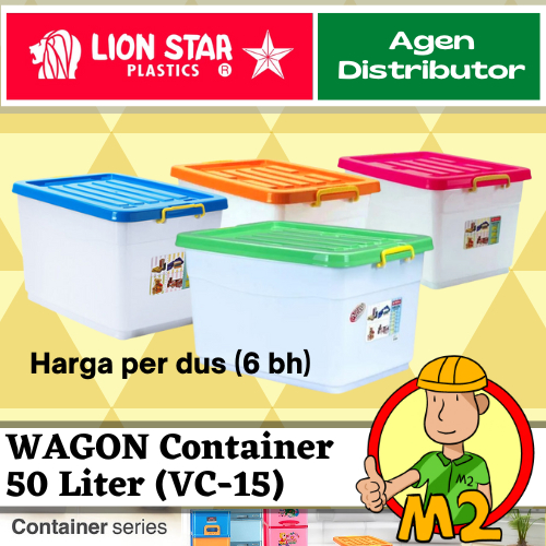 Jual WAGON Container 50 Ltr Lion Star VC-15 | Shopee Indonesia