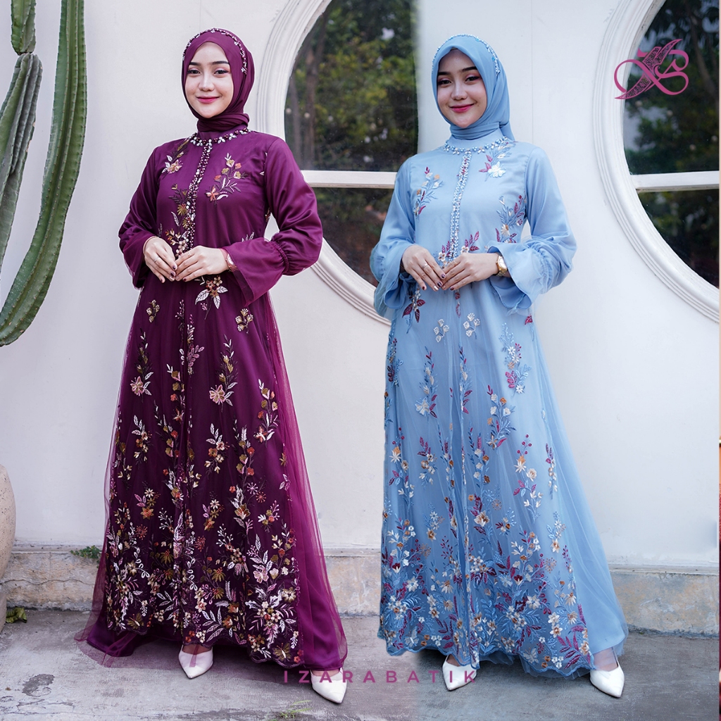 Jual ( Series Ishwara - Raya Collection ) Gaun Tile Premium Maxi Dress ...