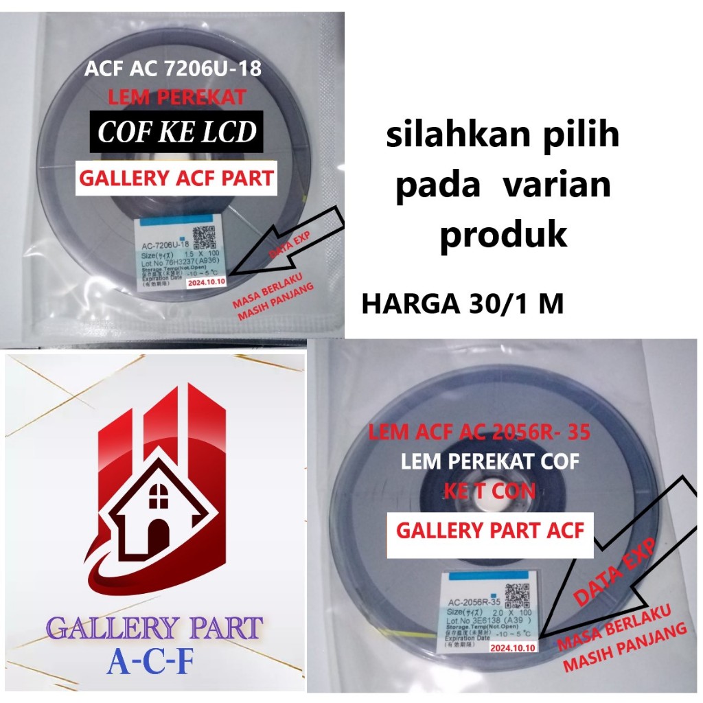 Jual Lem Acf Ac R Ac U Lem Lcd Cof Flexibel Ke Lcd Sesuai Varian Produk Shopee