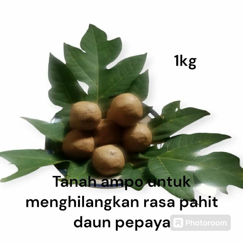 tanah empo kemasan 1kg tanah untuk menghilangkan pahit daun pepaya