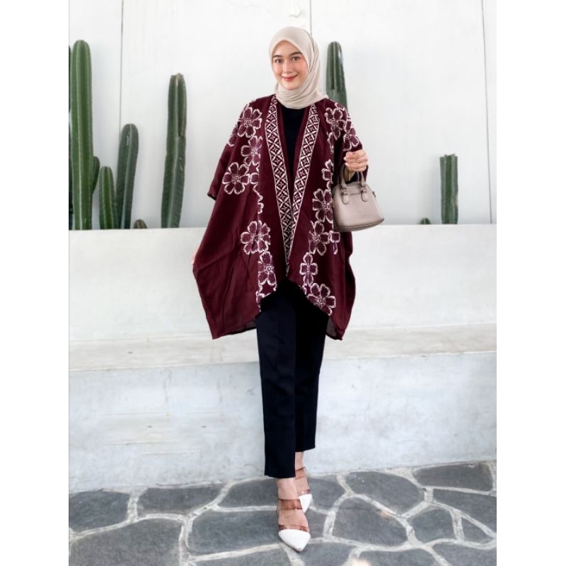 Jual OUTER BATIK OUTFIT KONDANGAN SIMPEL KEKINIAN ONE SET BATIK ROK ...